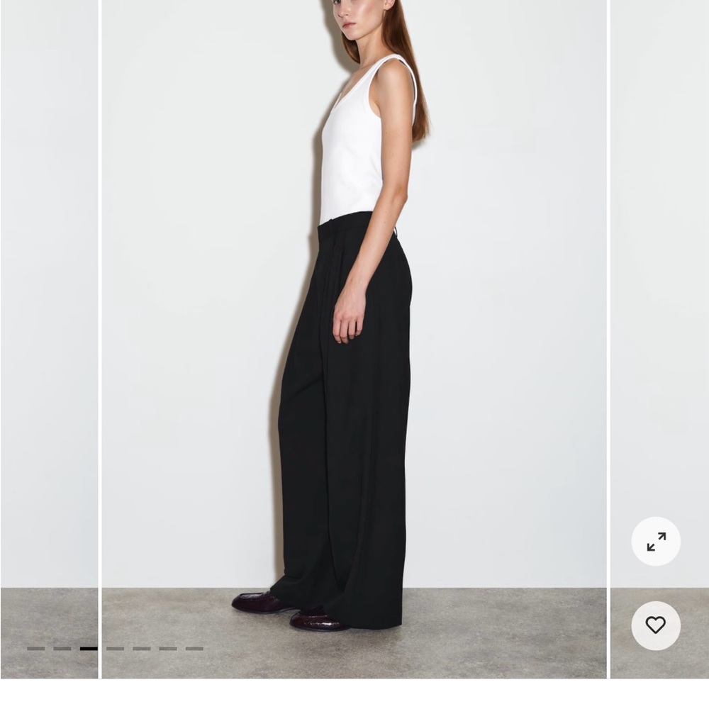 COS Relaxed Twill Wide-Leg Women's Pants - Picture 2 of 10